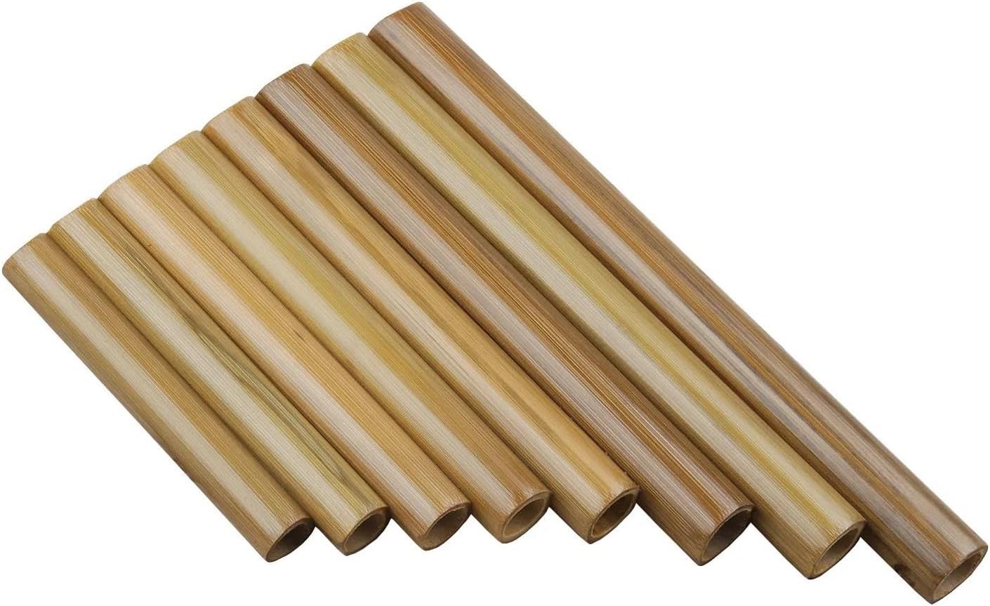25 Pipe C Key Pan Flute 8 Pipe G Key Panpipe Woodwind Instrument Traditional Bamboo(1Left Hand)
