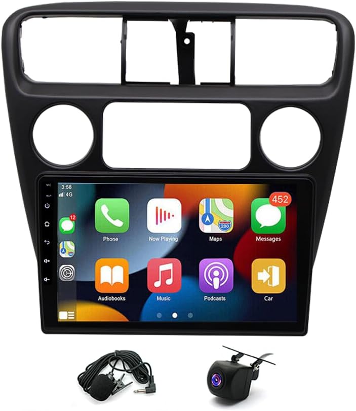 2+32G Android 13 Car Stereo Fit for Honda Accord 6th 1998-2002 Radio Upgrade 9inch Touch Screen with Wireless Carplay Android Auto Backup Camera Mirror Link GPS SWC WiFi FM