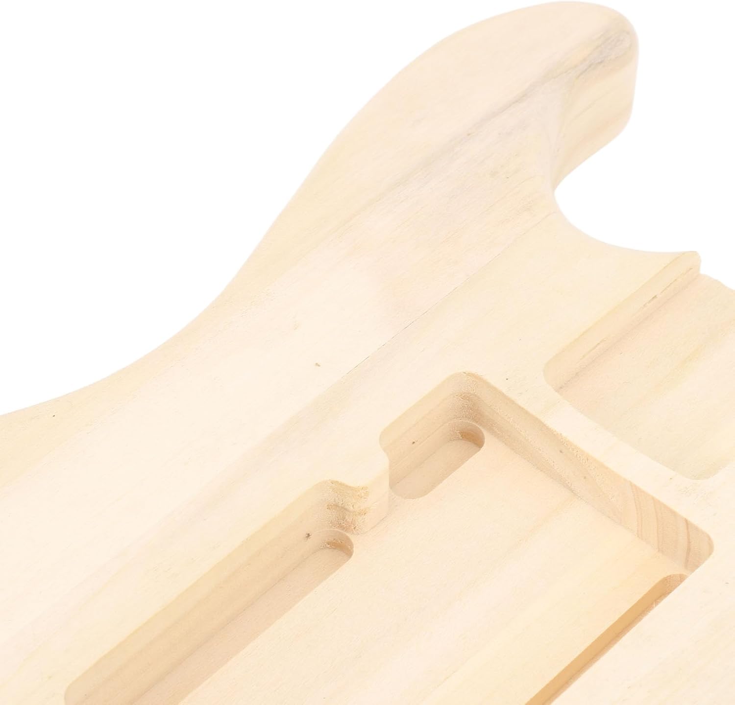 LiebeWH Electric Guitar Body Maple Wood Bass Guitar Body Unfinished Replacement DIY Accessory for Maker