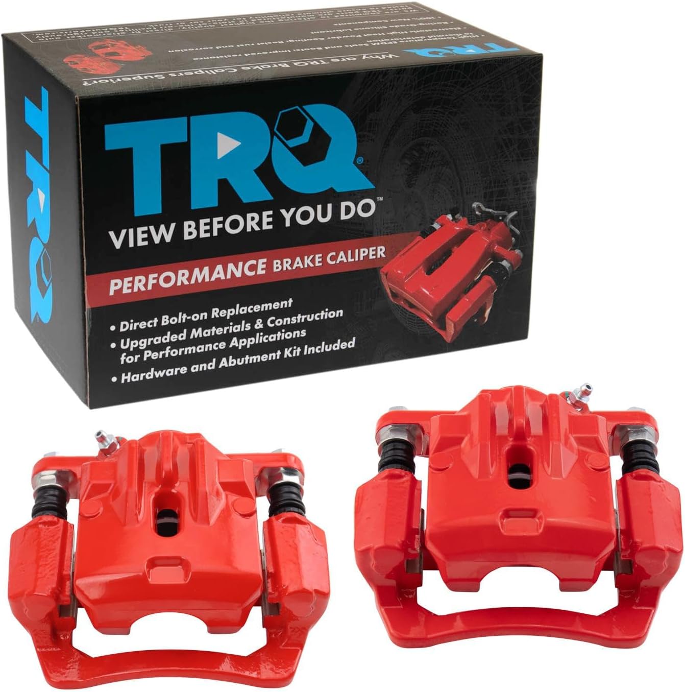 TRQ Performance Rear Driver and Passenger Side Brake Caliper Set Compatible with 2012-2019 Subaru Impreza and related models