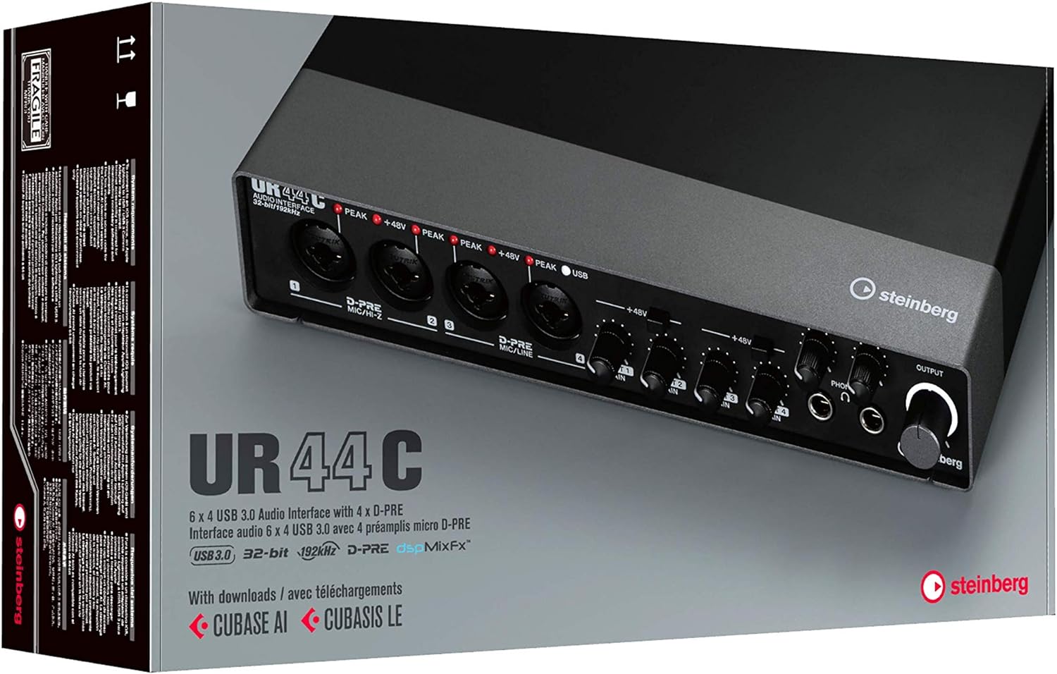 Steinberg UR44C 6x4 USB 3.0 Audio Interface with Cubase AI and Cubasis LE