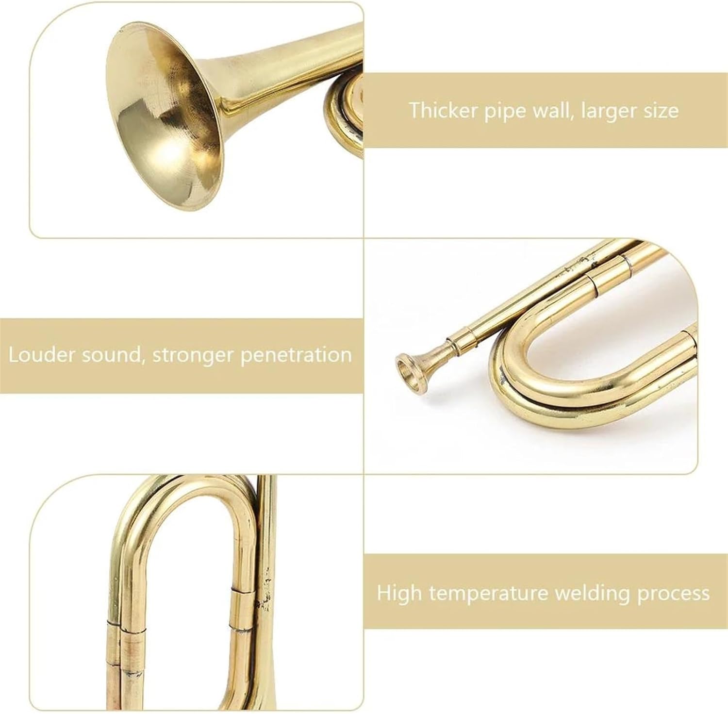 Trumpet Set Trumpet Instrument French Portable Traditional Wind Musical Instrument Copper Alloy Trumpets Bugle For Beginners