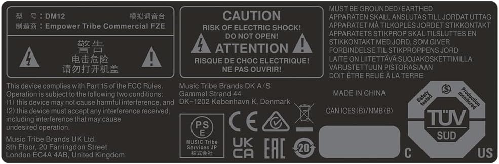 Midas DM12 12 Input Analogue Live and Studio Mixer with Midas Microphone Preamplifiers