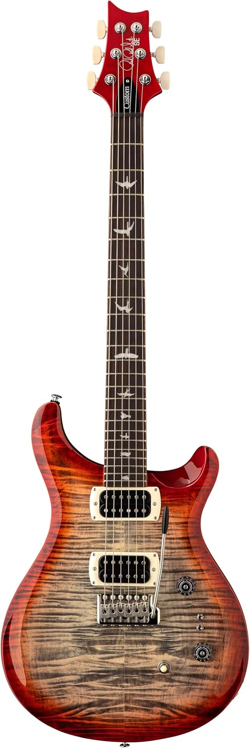 PRS SE Custom 24-08 Electric Guitar, Charcoal Cherry Burst