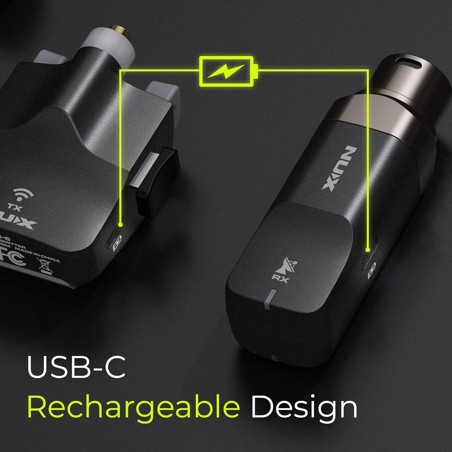 NUX B-6 Saxophone Wireless System with Charging Case,Operation Range of 20 Meters,High-Resolution 24- bit/44.1kHz Audio,2.4GHz Wireless Saxophone Microphone