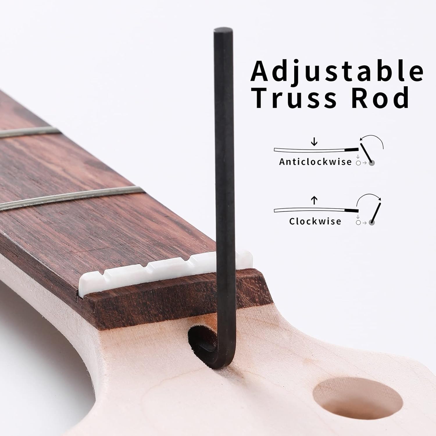 DIY Guitar Kit with Body Pickguard Maple Guitar Neck & Rosewood Build Your Own Electric Guitar Unfinished Guitar Set