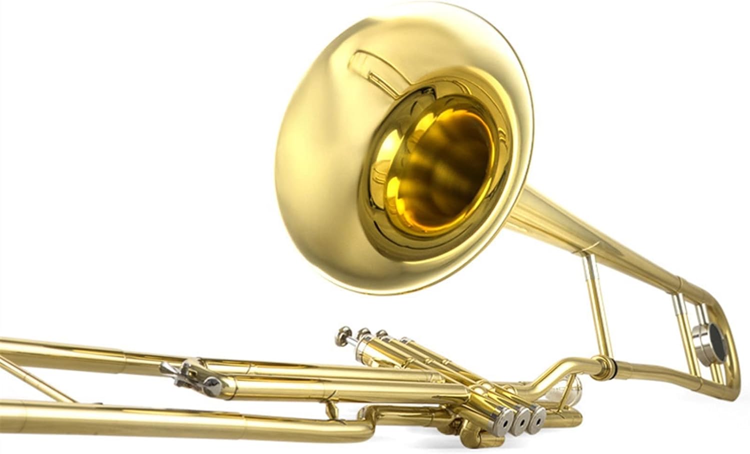 TSTS Vertical Key Marching Trombone B-Flat Tube Bb-Tuned Marching Trombone Beginner Trombone