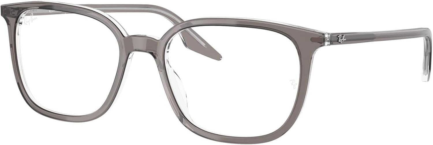 Ray-Ban 5406 Eyeglasses Bundle: 5406 5406 8111 Grey On Transparent 54mm and Eyewear Cleaning Kit