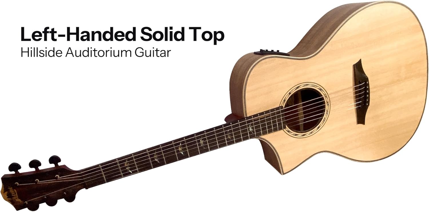 Bromo BAT 4CEL SG Left Handed Solid Top Dreadnought Acoustic Guitar