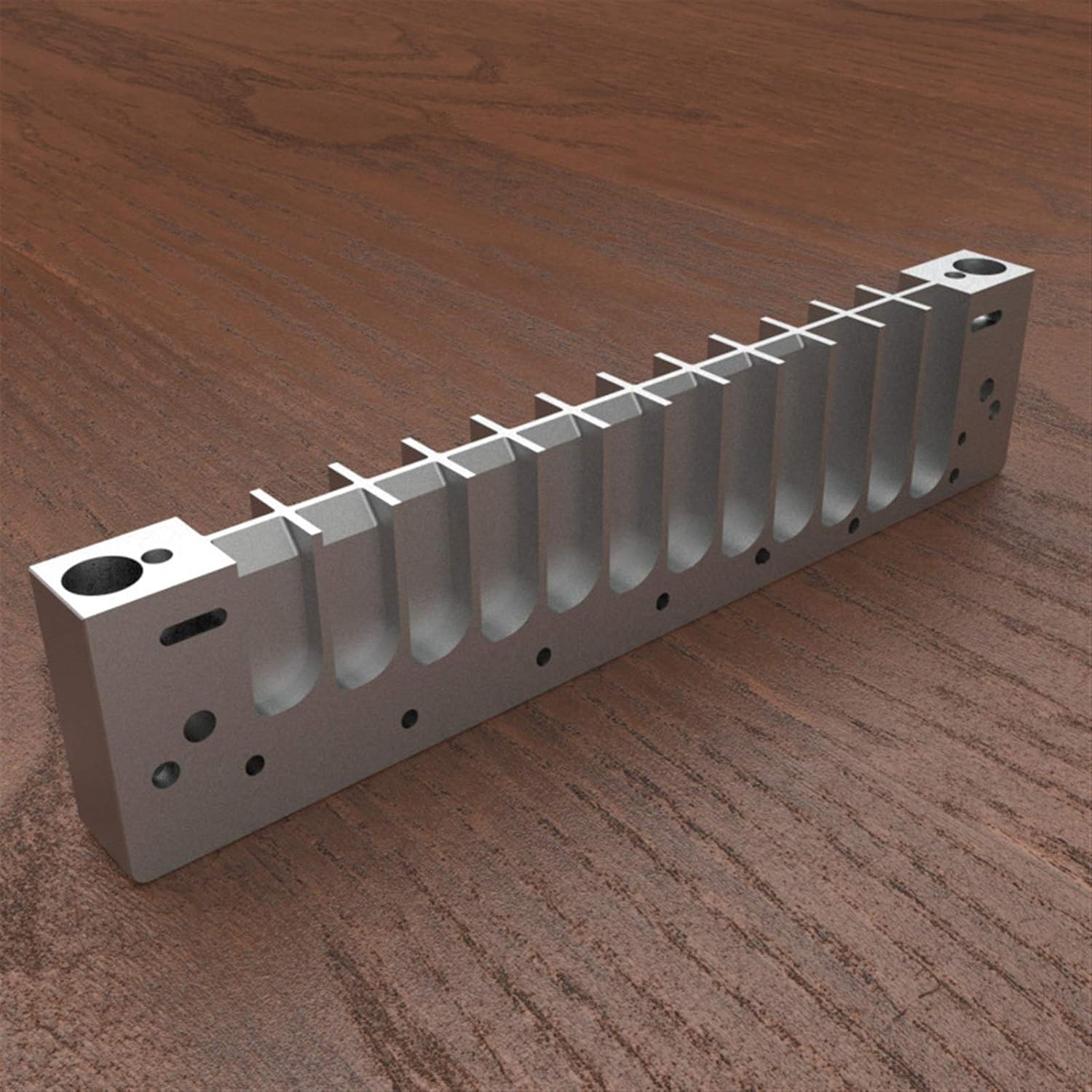 Harmonica-Accessories 12 Holes Chromatic Harmonica Comb for 270 /270D Deluxe Series Universal Metal Harmonica Aluminum Comb Useful (Color : Black)