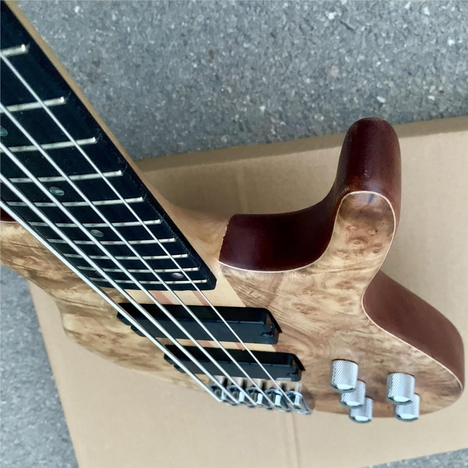 Beginner Electric Guitar Kits Five String Electric Bass Tree Burl Solid Wood Single Board Amplifier Circuit Neck Sandwich Body