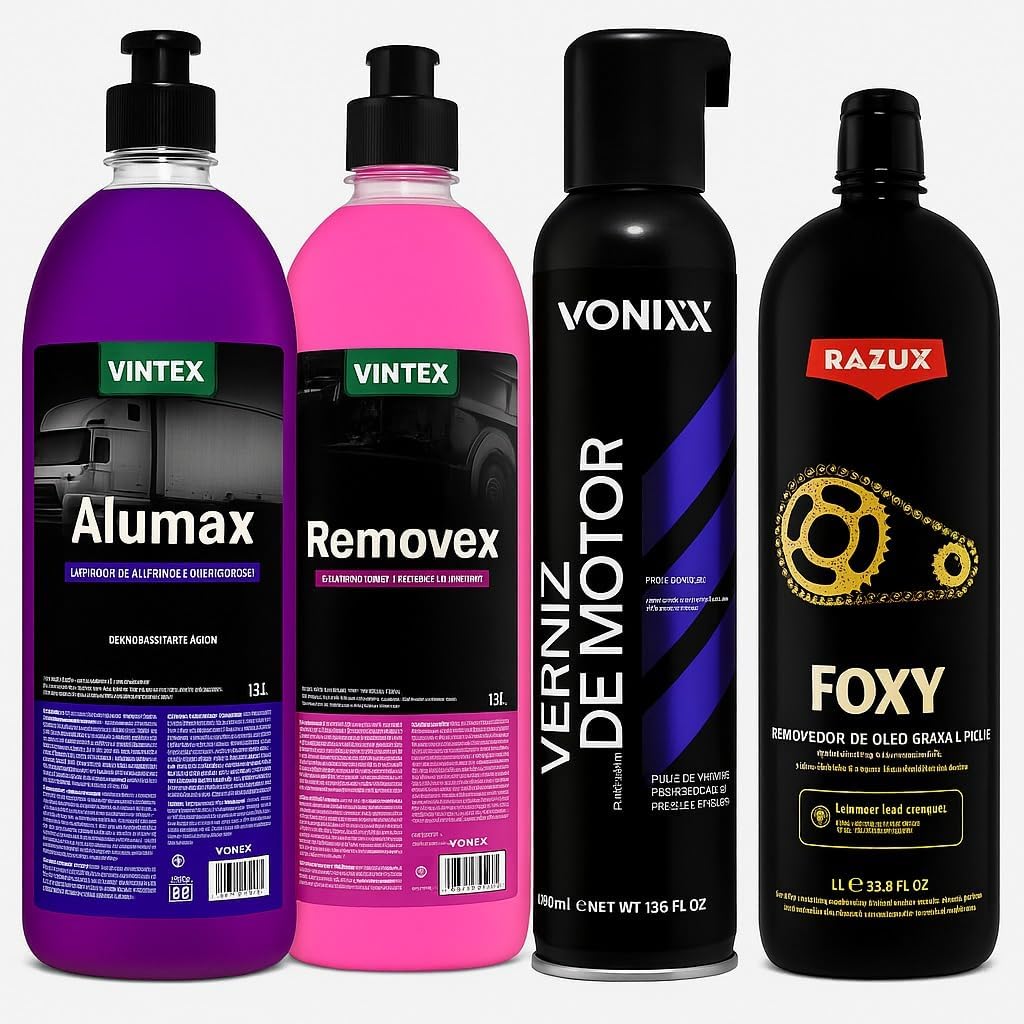 Aluminum Cleaner 1.5L + Removex 1.5L + Engine Varnish Spray 400g + Foxy Degreaser 1L