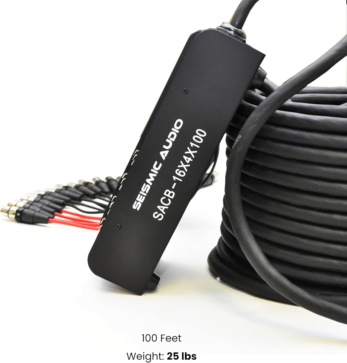 Seismic Audio Speakers 16 Channel Low Profile XLR Send Circuit Board Snake Cable, XLR Splitter Cable, 100 Feet