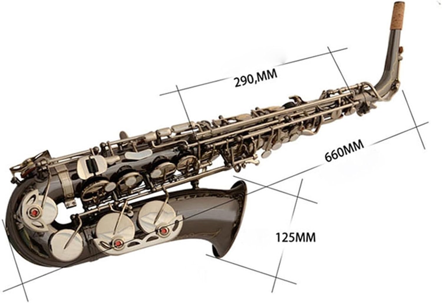 Saxophone for Beginners Professional Beginner Musical Instrument Alto E Flat Black Nickel Nickel Plated Keys Saxophone Woodwind Instrument