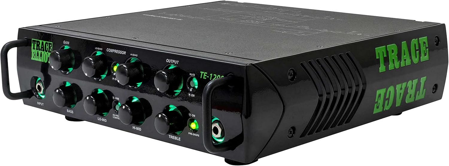 Peavey 03618570 Trace Elliot TE-1200 Bass Amplifier Head Portable Compact Amplifiers 1200-Watt RMS, 4 Band EQ PRO Amplification - TE1200