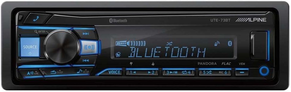 Alpine UTE-73BT Mech-Less Digital Media Receiver with Bluetooth® Wireless Technology