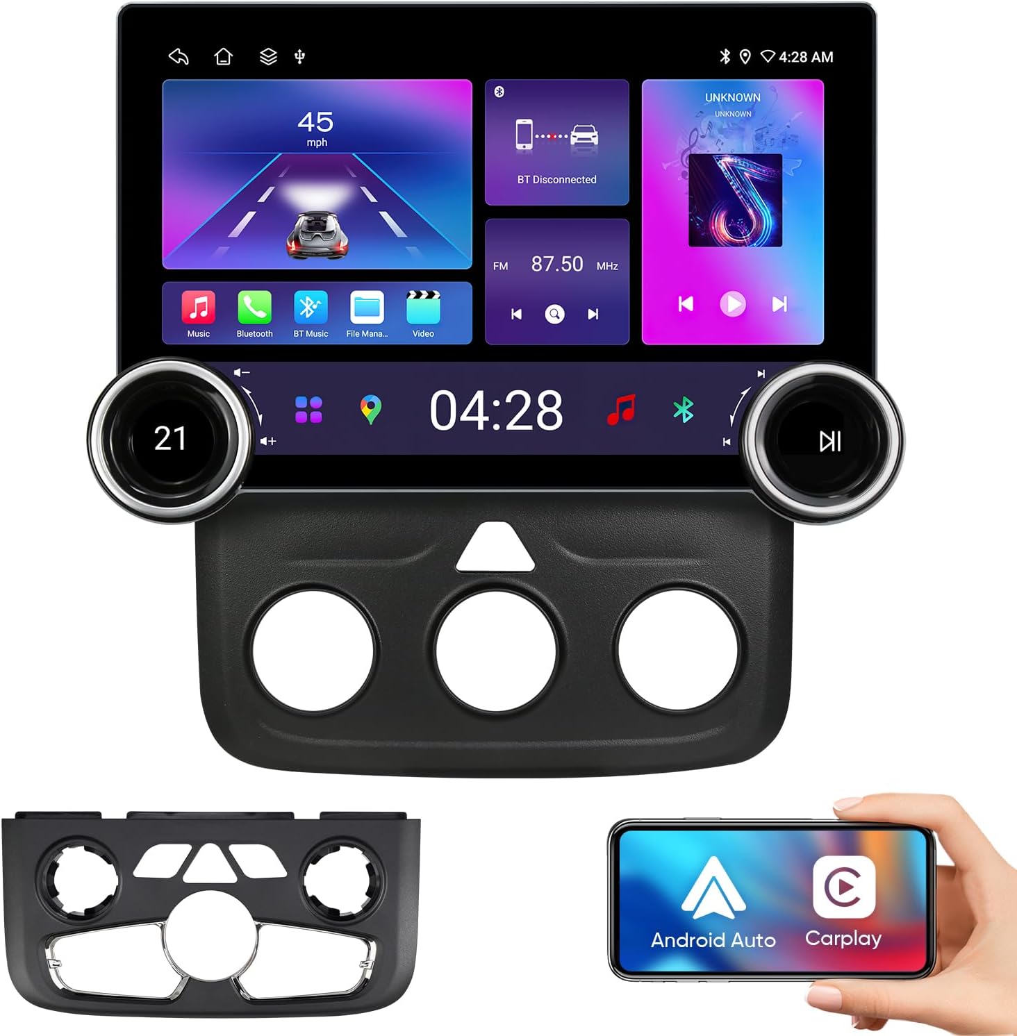 for Dodge Ram1500 Radio /2500/3500 2013-2018 Manual/Auto AC | 11.5