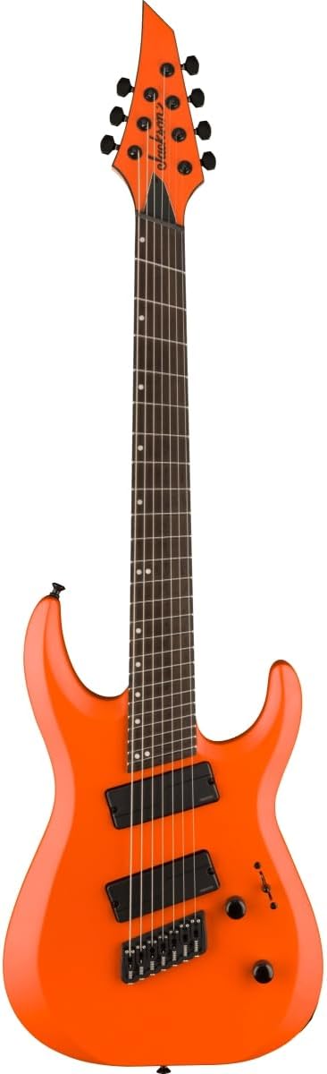 Jackson Pro Plus Series DK Modern HT7 MS 7-string Electric Guitar - Satin Orange Crush