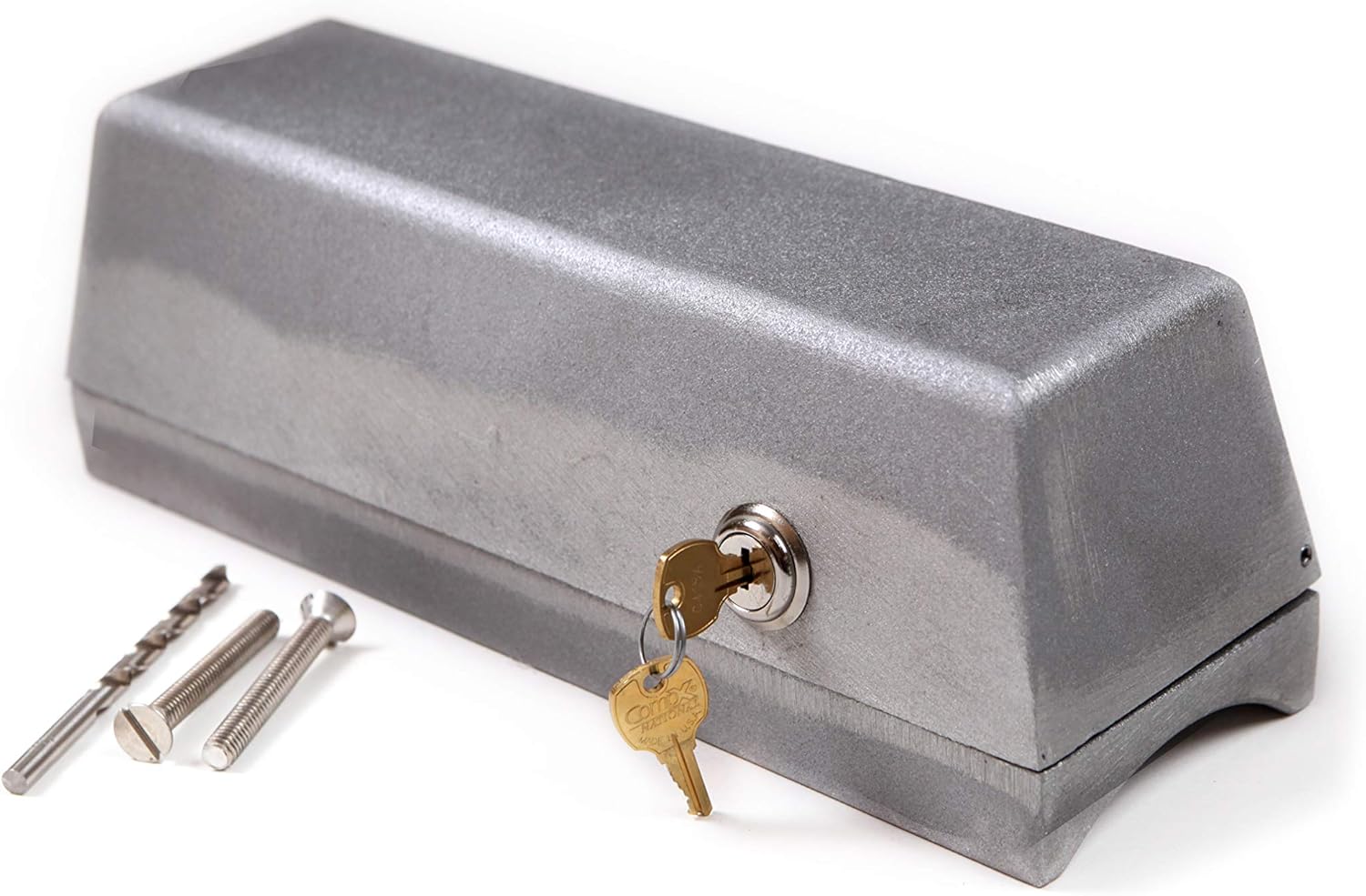 Flagpole Cleat Lock Box - Anti-Theft Cylinder Lock Box - Flag Pole Accessories for External Halyard - Drill Bit, Bolts, and Keys Included - Made in USA (Fits 9’’ Cleat)