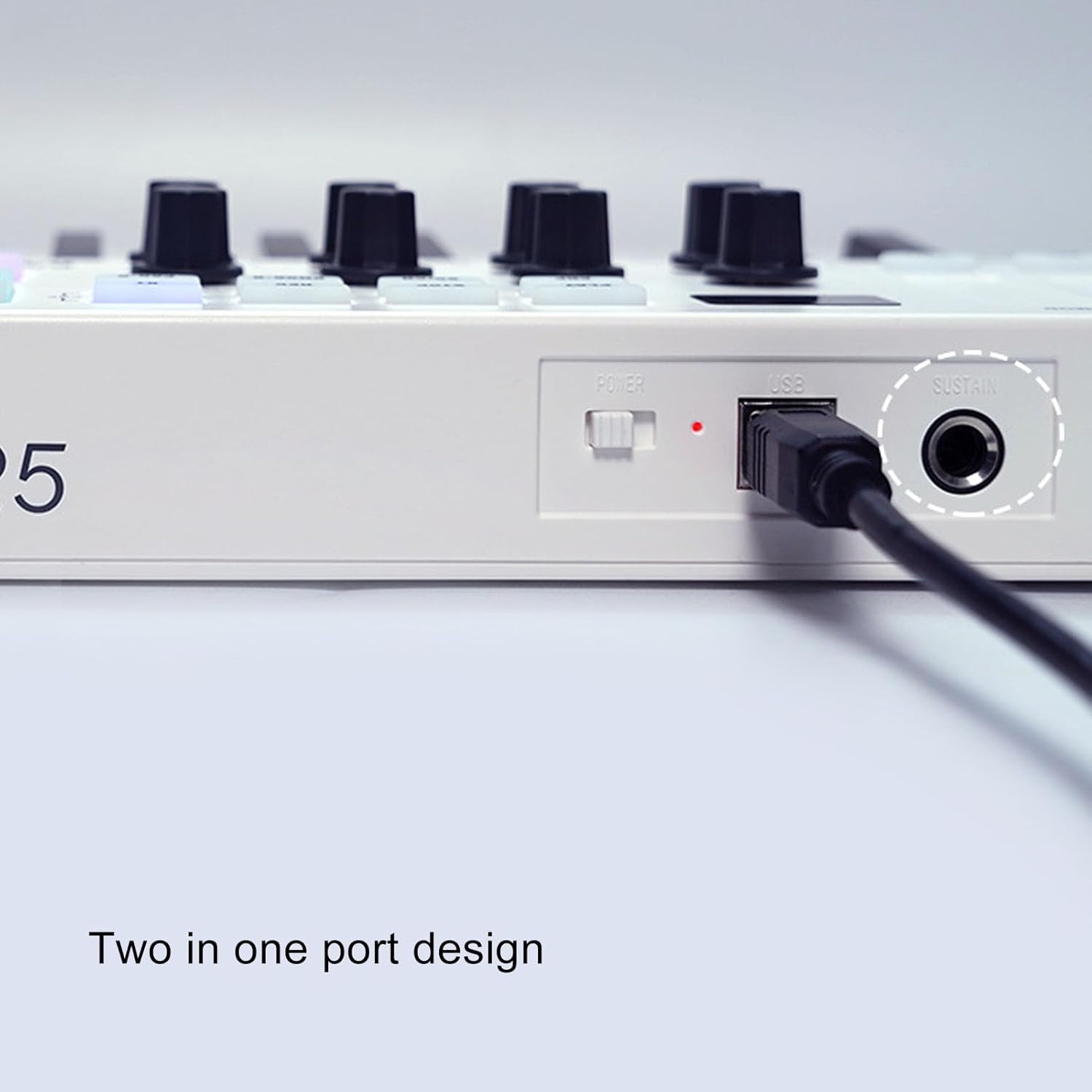 MIDI Keyboard Controller with 25 Keys, 8 RGB Pads, Smart Chord for Windows, OS X, IOS, Android