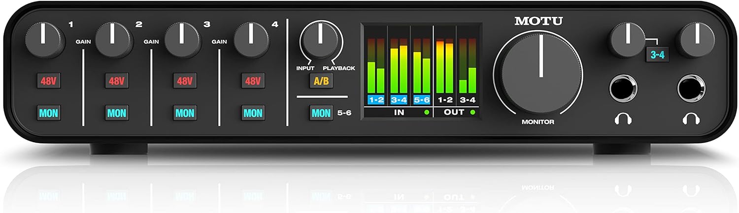 MOTU M6 6x4 USB-C Audio Interface with Studio-Quality Sound