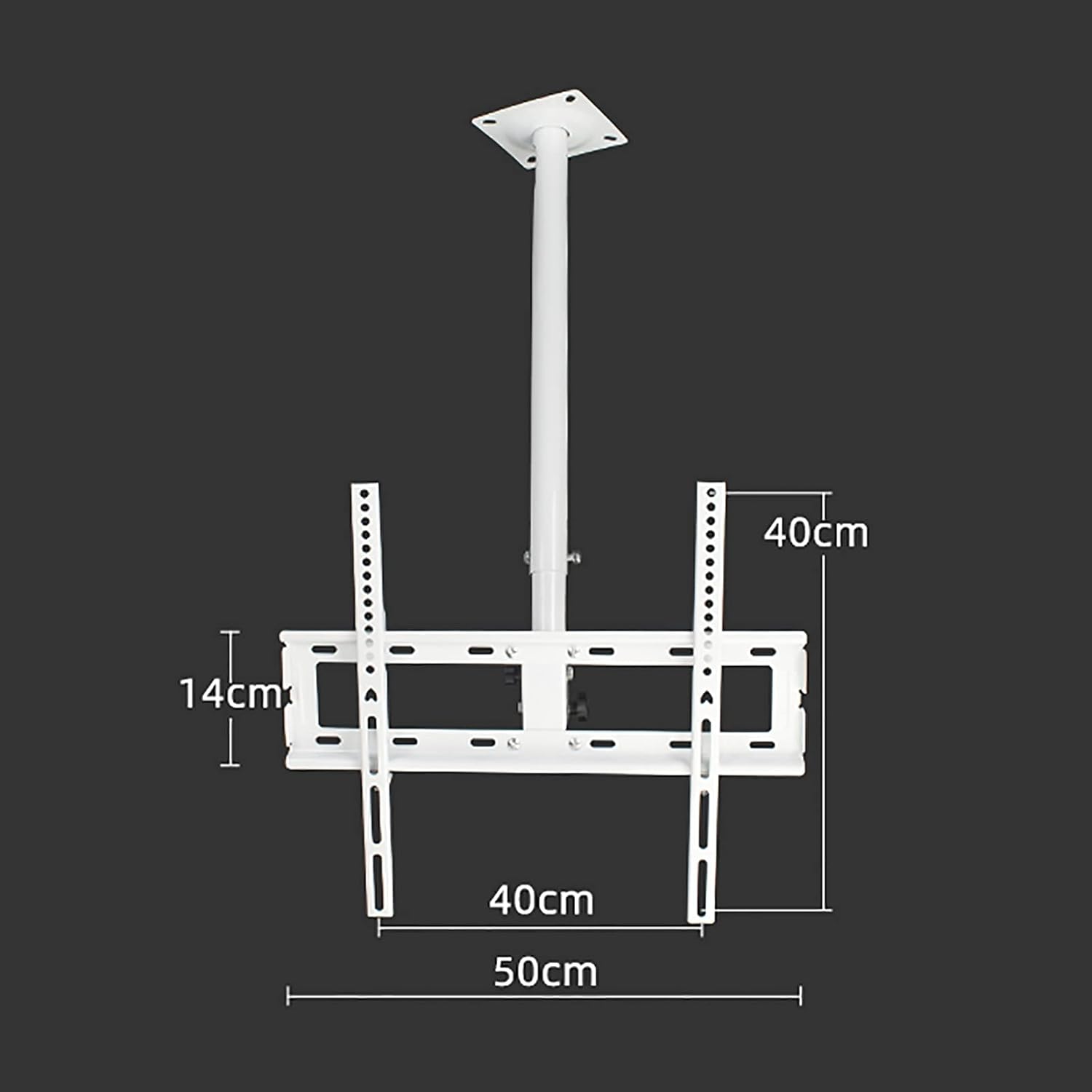Tv Stand Tv Wall Mount Ceiling Tv Mount, 360° Swivel and Tilt Ceiling Tv Bracket, Fit Most12-32/32-55 Inch LCD Flat Screen and Curved Tvs, White,3255inch-2m