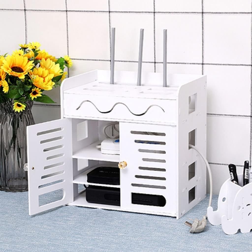 Cord Organizer Box, Living Room Decorative Box, WiFi Router Storage Box, Household Cable Management Boxes, Router Decorative Box (Size : S)