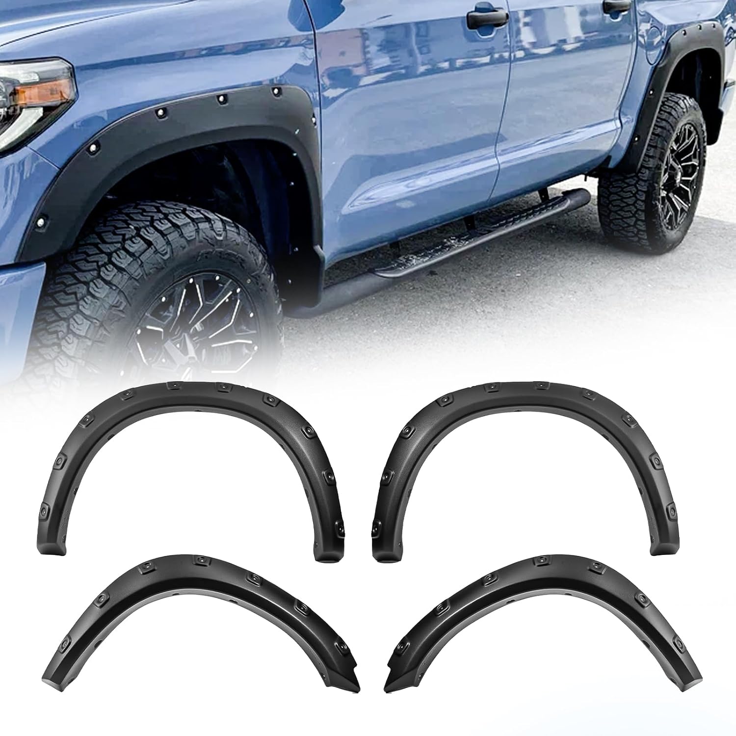 KAX Fender Flares Kit Compatible with Dod-ge 2009-2018 Ram 1500,2019-2023 Ram 1500 Classic Including Hardware 4Pcs