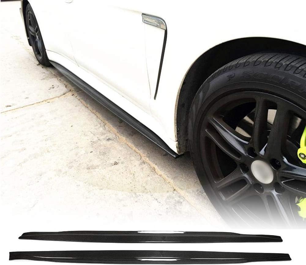 WASHLA Carbon Fiber Car Side Skirt for Porsche Panamera 2014-2016, Side Skirt Extension Splitter Diffuser Side Skirts Extension Rocker Panel Splitter Lip, WASHLA-8912568161333