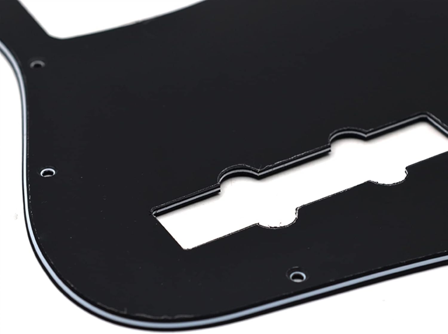 Electric Guitar Pickguard 6Pcs Black Electric Guitar Bass Pickguard 3 Ply Protector Anti-Scratch Plate for Bass Guitar