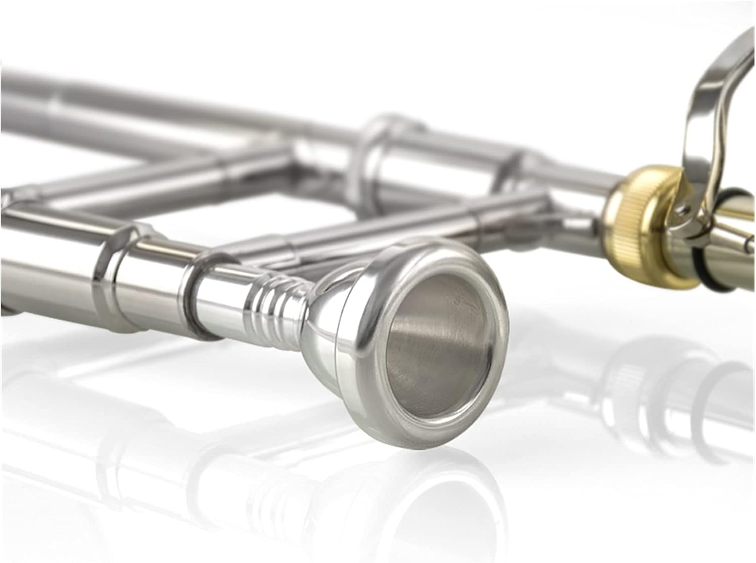 Standard Trombone Tenor Tone Sandhi Trombone Musical Instrument, B Flat to F, Professional Cupronickel Drawing Tube Valve Trombone