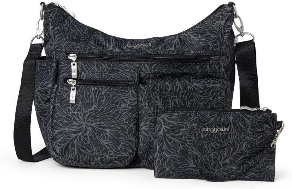Baggallini Modern Everywhere Crossbody Bag for Women 11x9x4.5 Rfid Hobo Bag