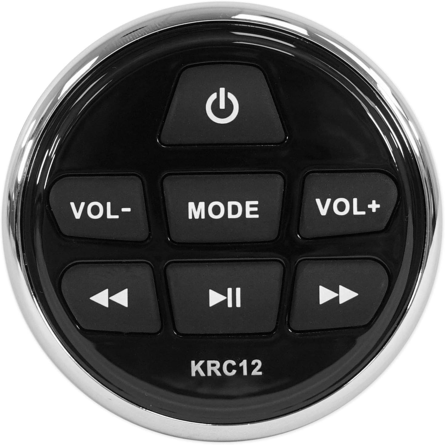 (1) Kicker KMC2 Gauge Digital Media Receiver for Boat Bundle with (1) Kicker KRC12 Remote Control for KMC2/KMC3/KMC4/KMC5 Marine Receiver and (1) Pair Rockville RMC65B Marine Boat Speakers (3 Items)