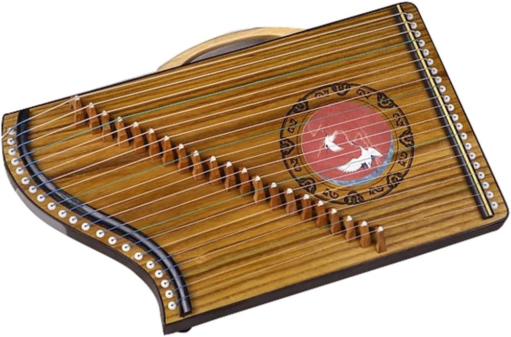 TEMKIN Guzheng, Mini Portable Guzheng Finger Trainer with Backpack/Full Accessories, Suitable for Beginner/Professional, 21 Strings, 60x35 cm Guzheng