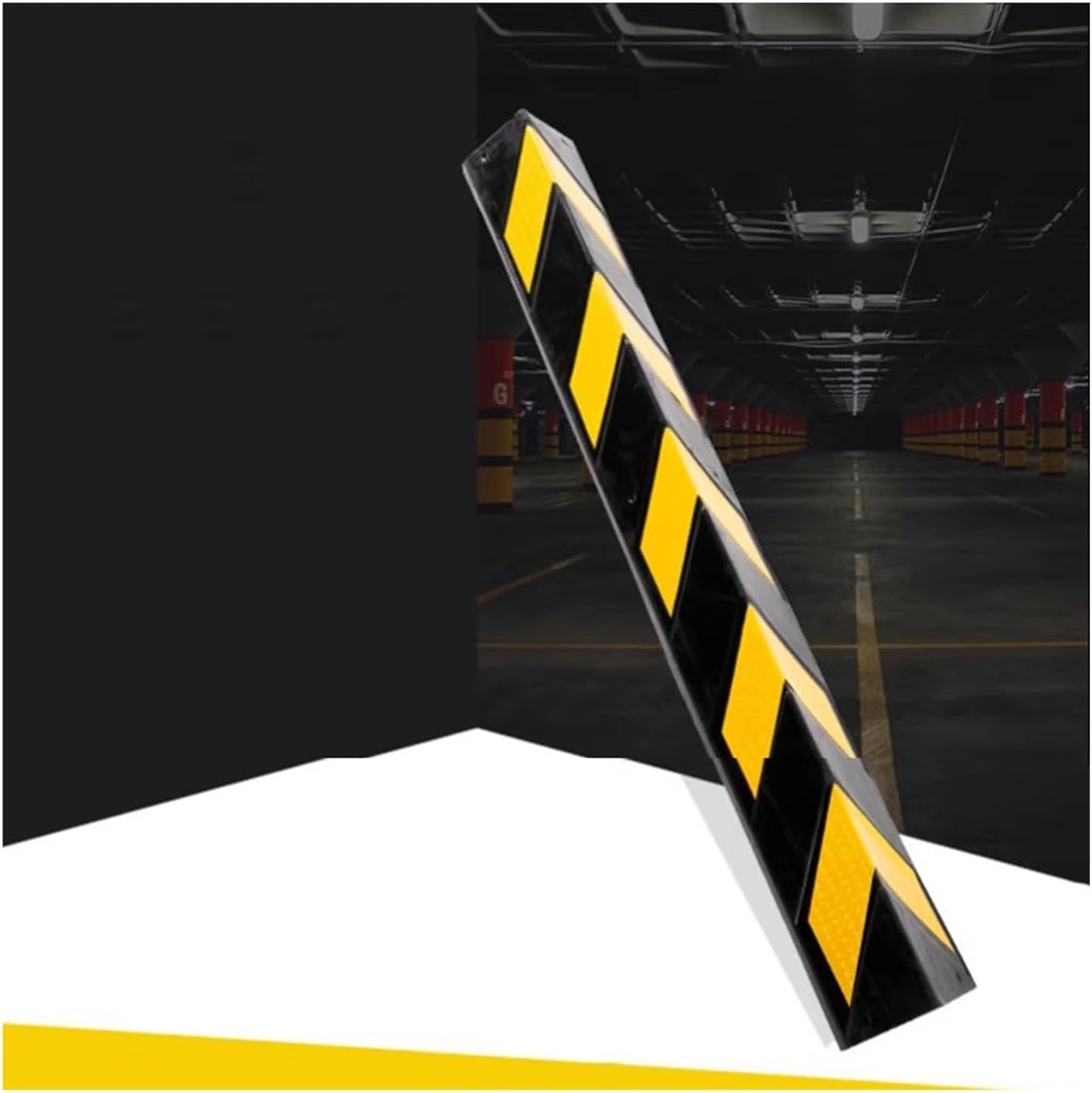 Car Parking Protector Wall Corner Guard Parking Garages, Reflective Wall Edge Protector, The Corner No Warping Wall Corner Guard, Safety Warning Edge Reflective Strip for Parking,31x3.93-0.39in-10pcs
