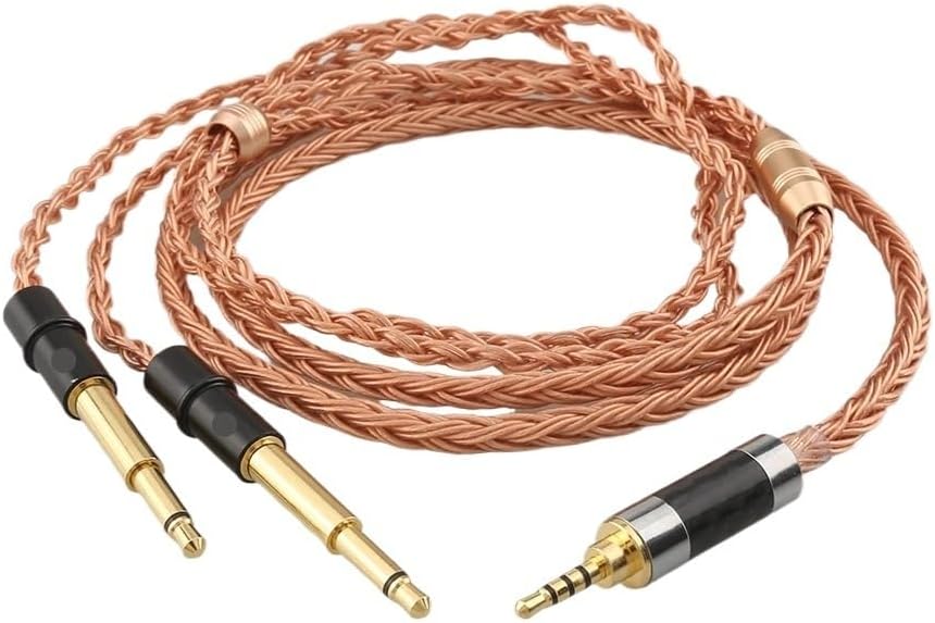 HiFi 2.5/4.4mm 3.5mm 4Pin XLR Male Balanced 16 Core 99% 7N OCC Earphone Cable(3.5mm 3 Pole,0.5m)