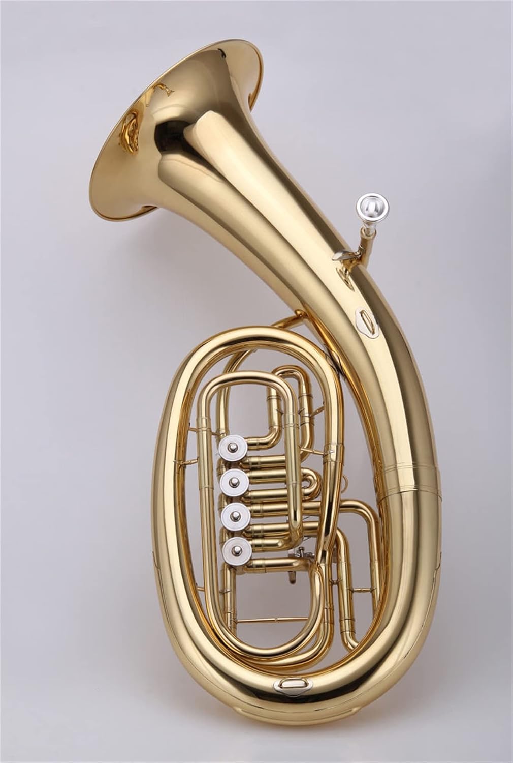 Flat Keys Euphonium Gold Lacquer Brass Body Cupronickel Valves Student Euphonium