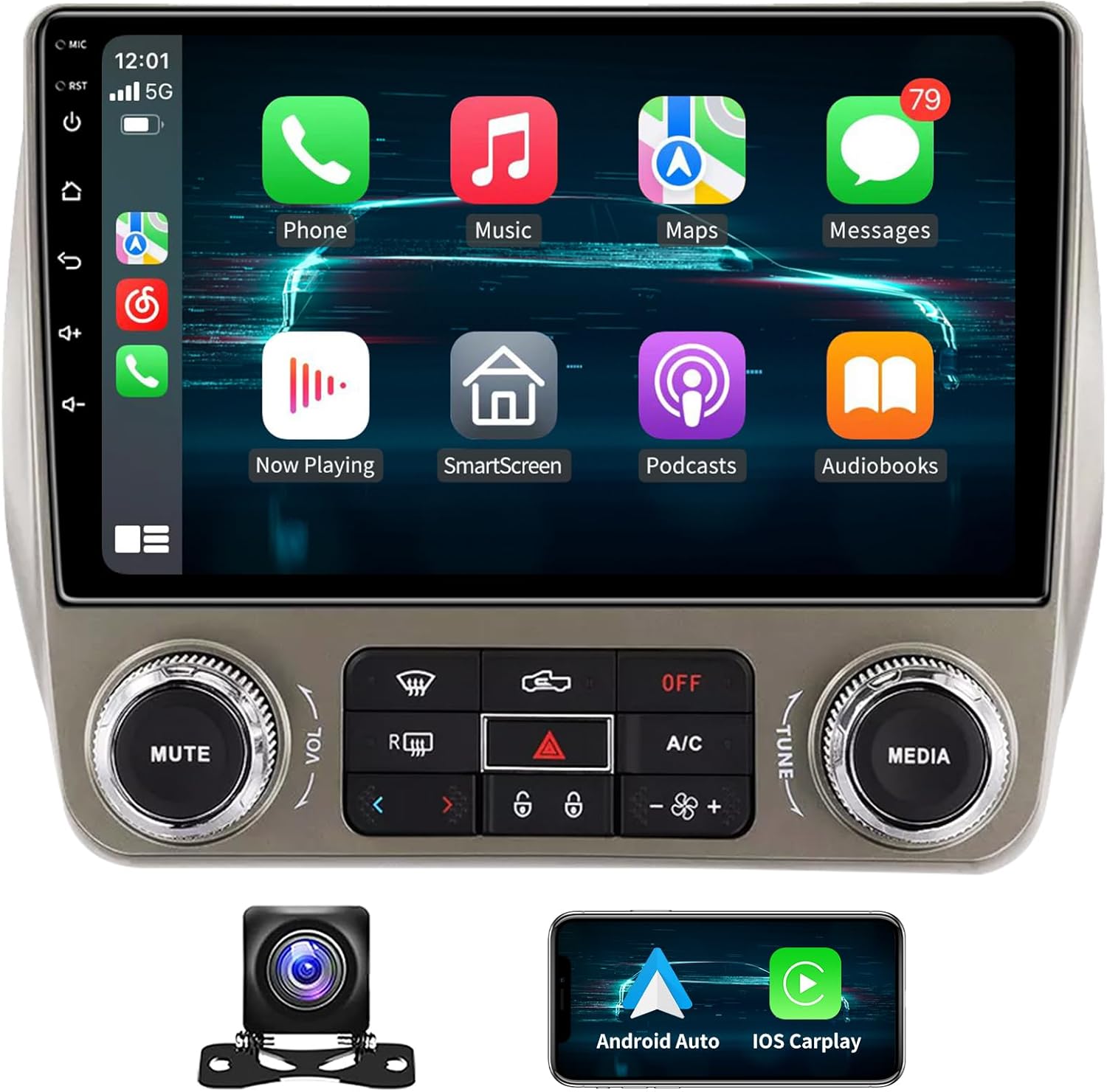 5GWiFi Upgrade 4GB+32GB Car Stereo Radio for Chevrolet Chevy Camaro 2010-2015, Wireless CarPlay & Andriod Auto 9 Inch Touch Screen Android Car Radio with GPS Navigation Bluetooth WiFi FM RDS