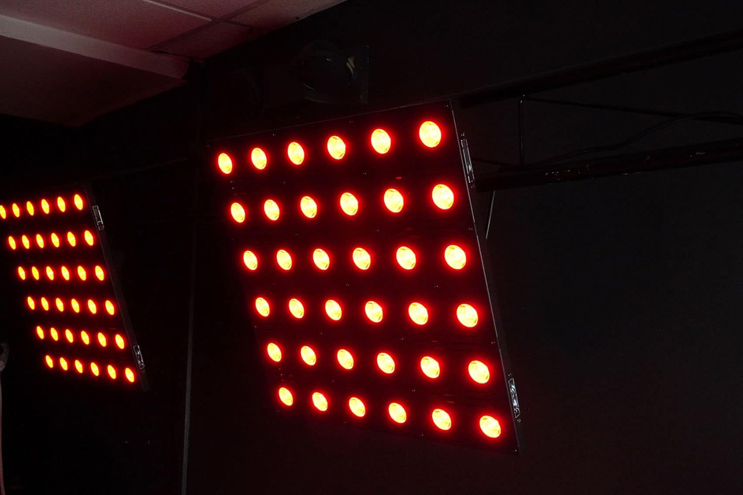 Rockville Stage Matrix 36 Bundle: (2) RGB 6x6 Tri-Colored Matrix Blinder Lights for DJ, Stage, and Band, ROCKFORCE 192-Channel DMX Lighting Controller, 3-Items