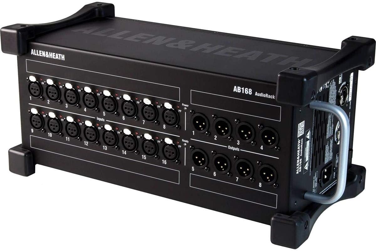 Allen & Heath AB168 Remote Audio Rack/Portable Stage Box for GLD and Qu Series, 16 XLR Input, 8 XLR Output (AH-AB-168)