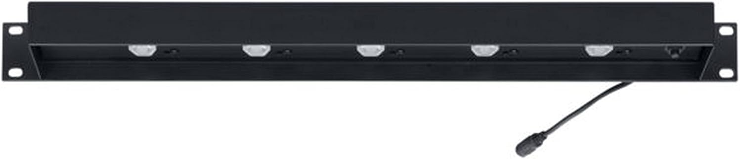 Lowell RPL-F Front/Rear-Mount Rack Panel with LED Lighting; 5-LED Modules, Total 525 Lumens; Pure White Light (6000-6500K); 12VDC, 1A Output Power Supply; Push Button On/Off Switch
