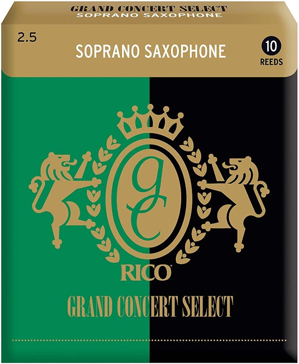 D’Addario Woodwinds Grand Concert Select Soprano Sax Reeds, Strength 3.5, 10-pack