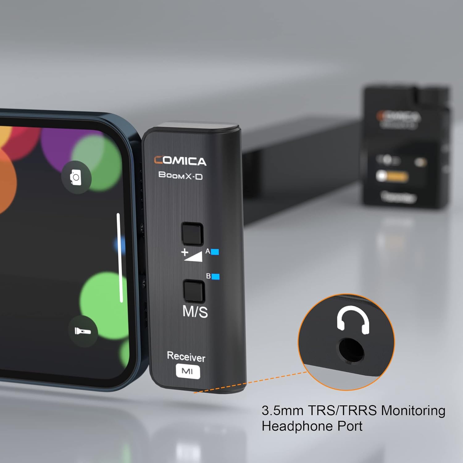 COMICA Wireless Microphone for iPhone, BoomX-D MI2 2.4G Dual Wireless Lavalier Microphone for iPhone Video Recording, Lapel Mic for iOS Vlogging YouTube Facebook Tiktok Livestream Interview