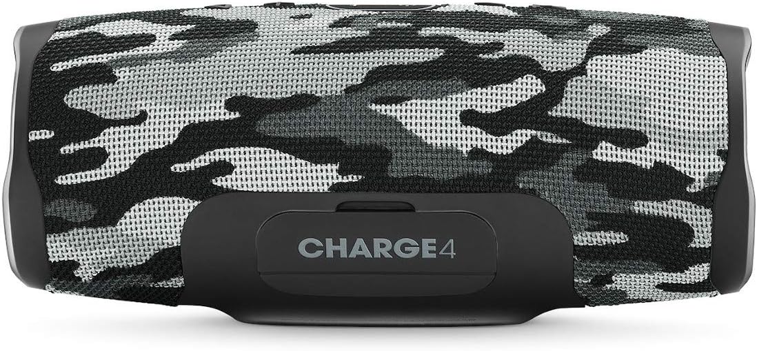 JBL Charge 4 Portable Waterproof Bluetooth Speaker - Black Camo (Renewed)