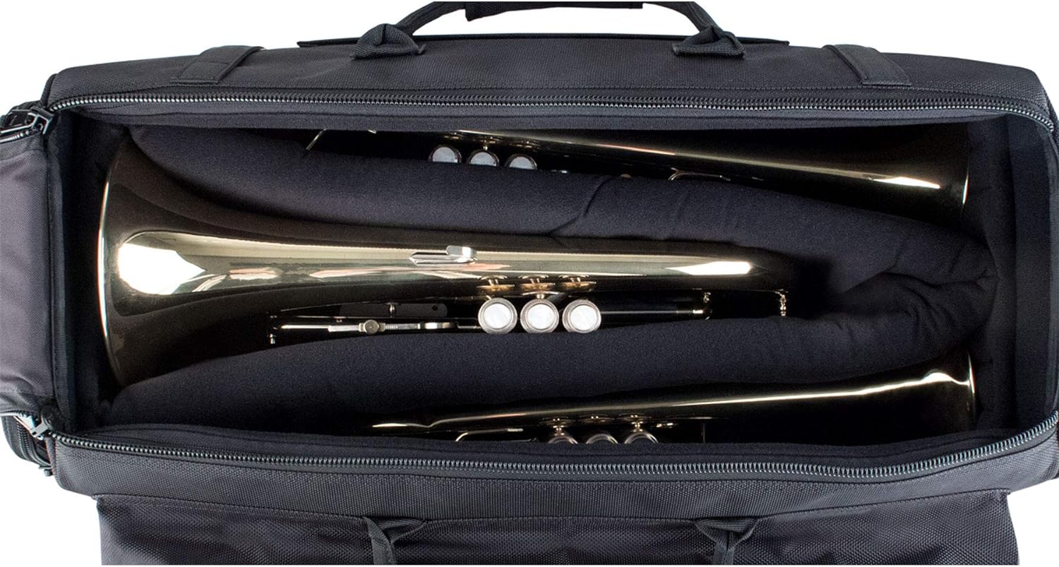Protec Triple Horn Gig Bag Bundle with Removable Mute Bag, Model C248 & Hercules 4-Mute Holder