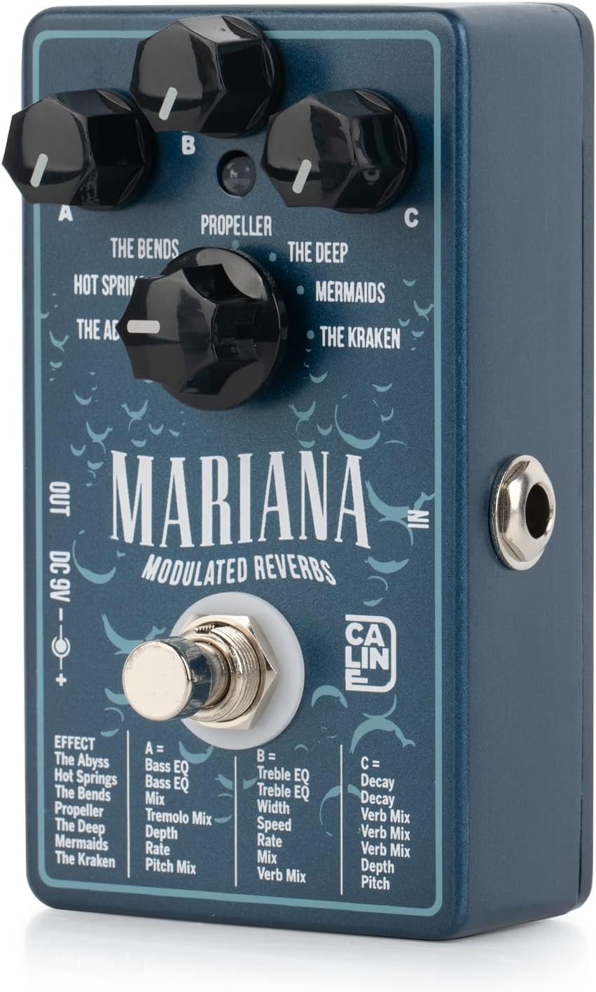 Caline CP-507 Mariana Modulated Digital Reverbs Guitar Effects Pedal (7 Kinds of Reverb) Aluminum Alloy Casing