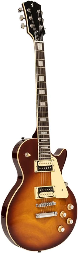 Stagg 6 String Solid-Body Electric Guitar, Right, Violin Sunburst (SEL-STD VSB)