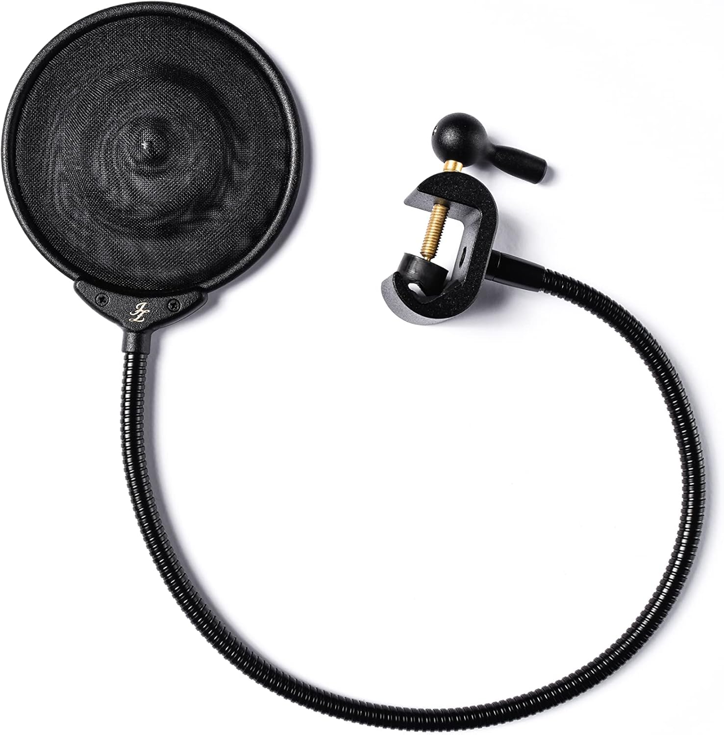 Metal Pop Filter Microphone Screen, Audio Pop-Filter For Mic, Wire Mesh Antipop Screen, Unique Waveform Metal Mesh, Handcrafted, 17