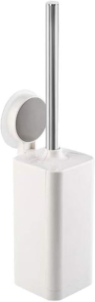 Toilet Brush Yyqx Toilet Brush Square Wall-Mounted Toilet Brush and Bracket Bathroom Bathroom Stainless Steel Long Handle Bristles Toilet Brush and Holder