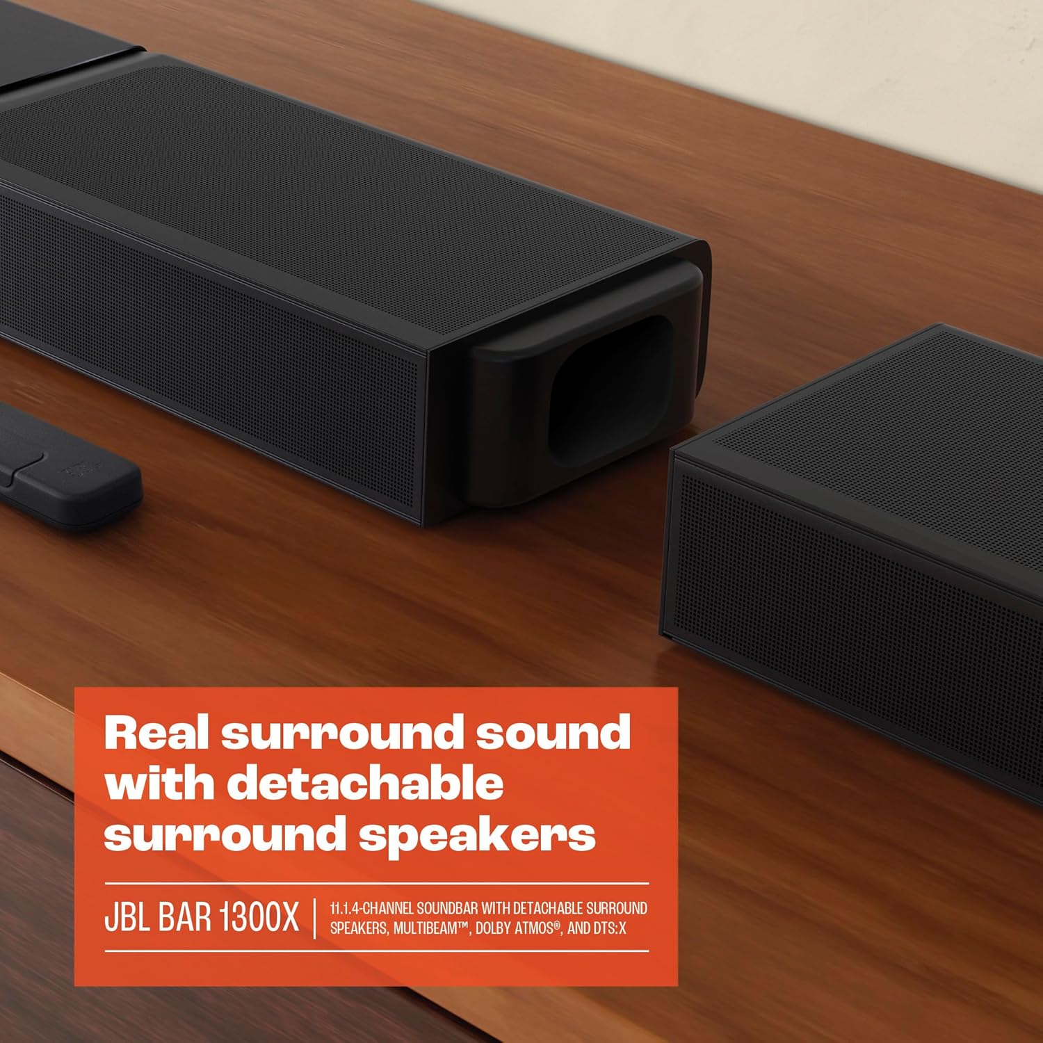 JBL Bar 1300X: 11.1.4-Channel soundbar with Detachable Surround Speakers, MultiBeam™, Dolby Atmos® and DTS:X®, Black